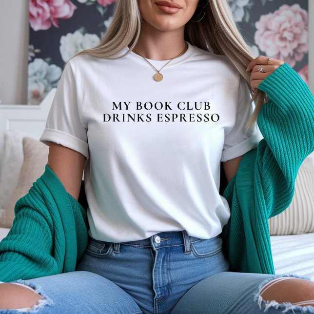 Espresso & Books Shirt, Bookworm Gift for Readers T-Shirt (funny bookish shirt, book lover gift, coffee and book shirt, book club shirt, espresso lover shirt,)