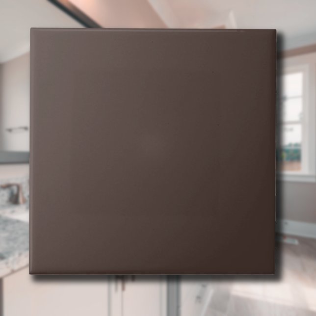 Espresso Brown Solid Colour | Classic Elegant Ceramic Tile (Creator Uploaded)