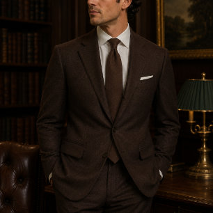 Espresso Brown Woven Necktie