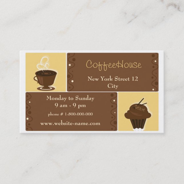 Espresso Cafe Business Card (Front)