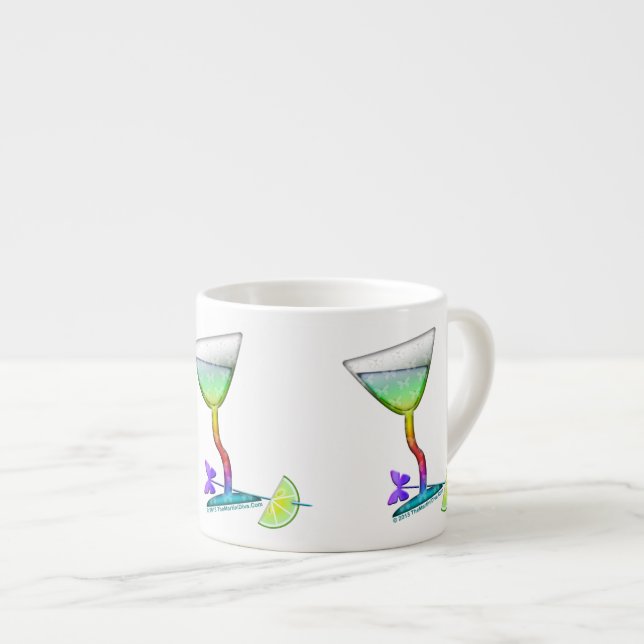 ESPRESSO & CHINA CUPS - BUTTERFLY MARTINI (Front Right)