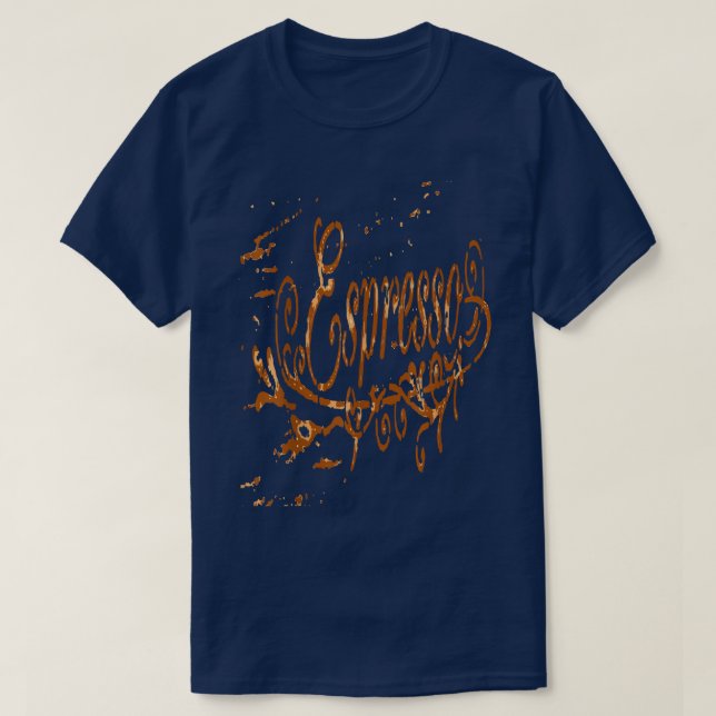 Espresso Coffee Artistic Typography Vector  T-Shirt (Design Front)