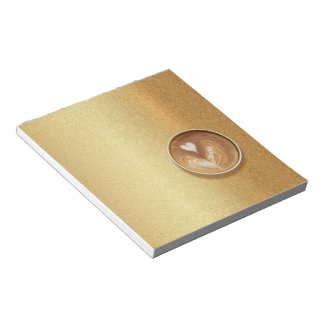Espresso Coffee Cup Elegant Modern Trendy Cool Notepad (Angled)