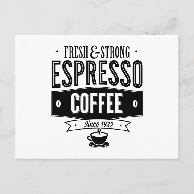 Espresso Coffee Postcard (Front)