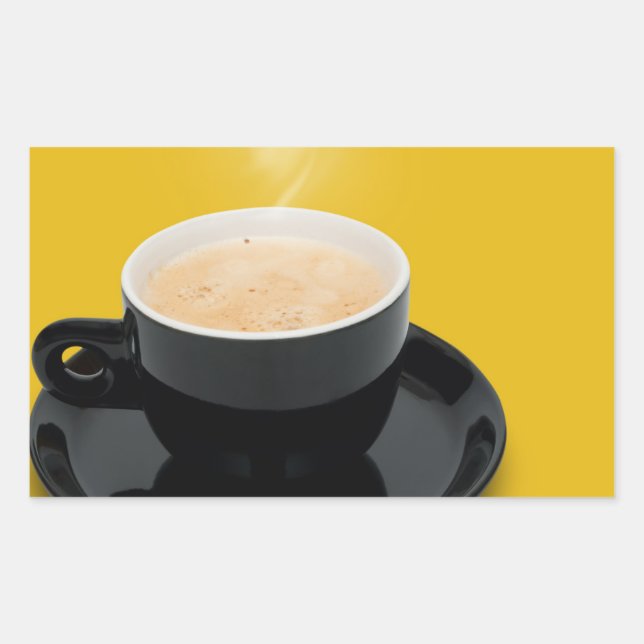 Espresso coffee rectangular sticker (Front)