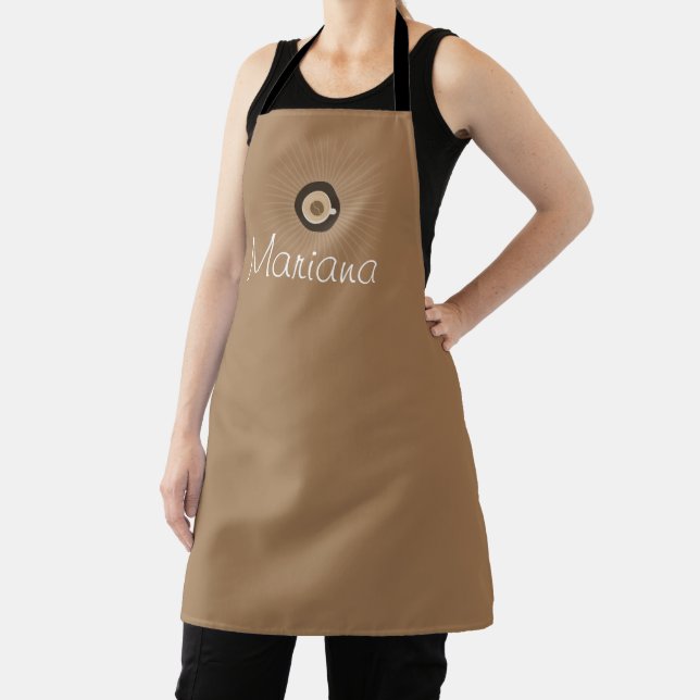 Espresso   Coffee Shop  Hand-Drawn Logo Apron (Insitu)