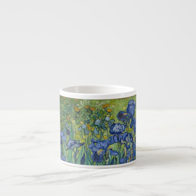 Espresso Cup with Van Gogh's Irises (Front)