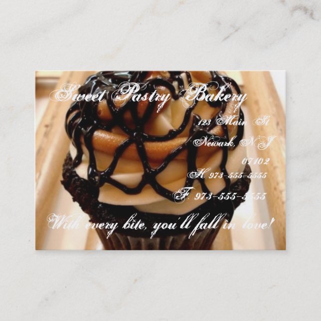 Espresso Cupcake Business card (Front)