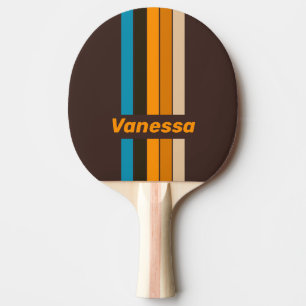 Espresso Drift Pin Striped with Name Ping Pong Paddle