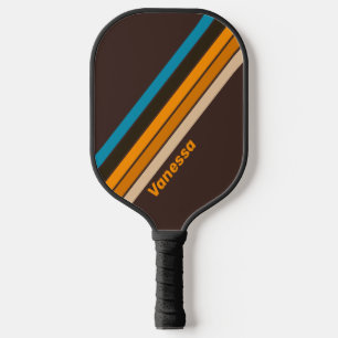 Espresso Drift Striped with Name Pickleball Paddle