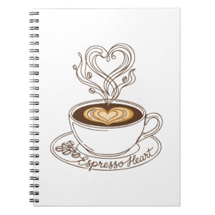 Espresso Heart Elegant – Coffee Lover’s Latte Art Notebook