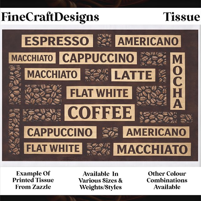 Espresso Latte Cappuccino Collage FC7 Decoupage Tissue Paper (Creator Uploaded)