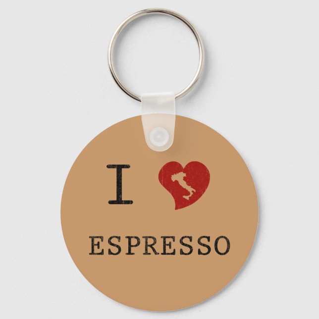 Espresso lovers I Love Espresso Key Ring (Front)