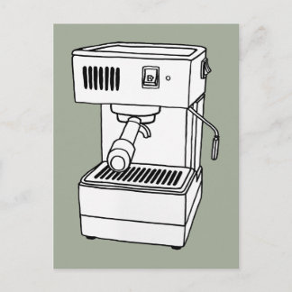 Espresso machine postcard