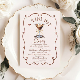 Espresso Martini A Tini bit Closer Bridal Shower Invitation