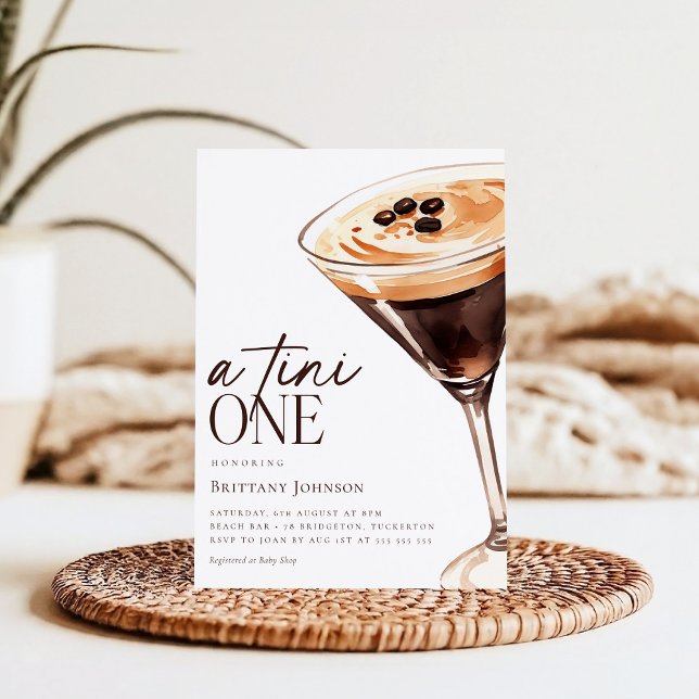 Espresso Martini A Tini One Baby Shower Invitation (Creator Uploaded)