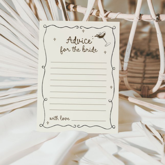 Espresso Martini Advice for the Bride Card (Creator Uploaded)
