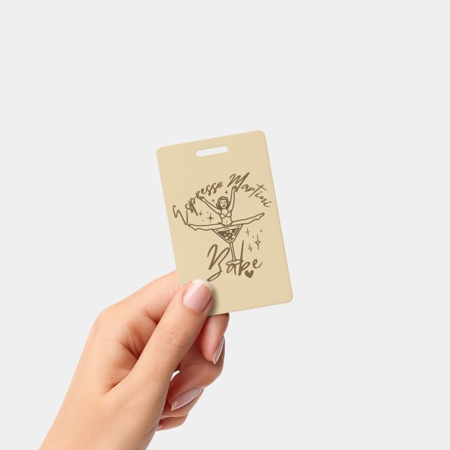 Espresso Martini Babe ID Badge (Handheld)