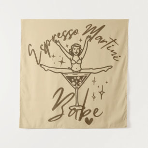 Espresso Martini Babe Tapestry