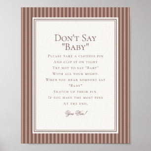 Espresso Martini Baby Brewing Baby Shower Game Poster