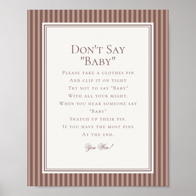 Espresso Martini Baby Brewing Baby Shower Game Poster (Front)