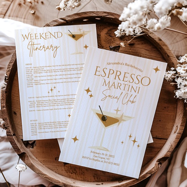 Espresso Martini Bachelorette Party  Invitation (Creator Uploaded)