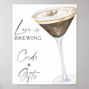 Espresso Martini Bridal shower Cards and Gifts Poster