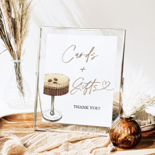 Espresso Martini Bridal Shower Cards & Gifts Sign