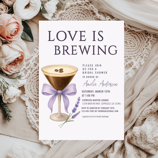 Espresso Martini Bridal Shower Invitation (Creator Uploaded)