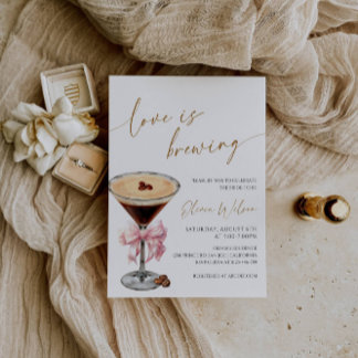 Espresso Martini Bridal Shower Invitation