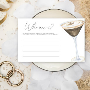 Espresso Martini Bridal shower Who am I game Stationery