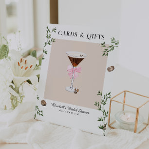 Espresso Martini   Cards & Gifts Bridal Shower Pedestal Sign