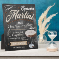 Espresso Martini Chalkboard Recipe