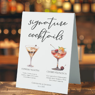 Espresso Martini Cherry French 75 Cocktails Menu