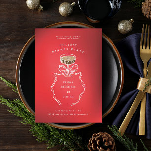 Espresso Martini Christmas Dinner Party Invitation