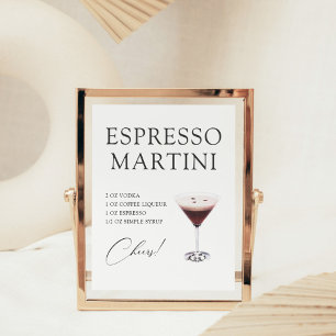 Espresso Martini Cocktail Bar Recipe Poster