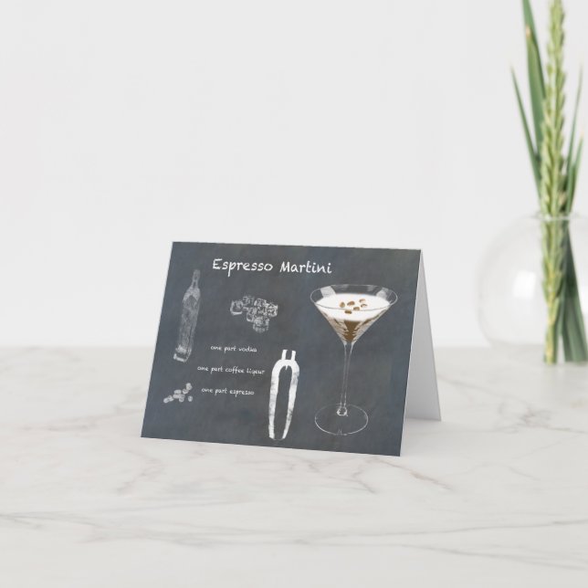 Espresso Martini Cocktail Card (Front)