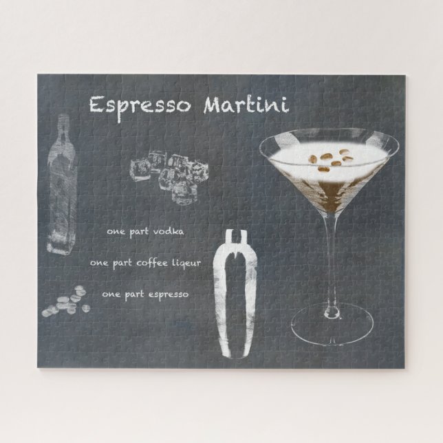 Espresso Martini Cocktail Jigsaw Puzzle (Horizontal)