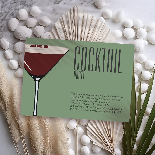 Espresso Martini Cocktail Party Invitation (Creator Uploaded)