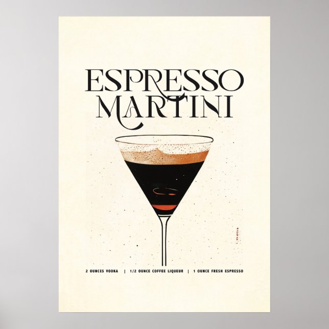 Espresso Martini Cocktail Poster Classic (Front)