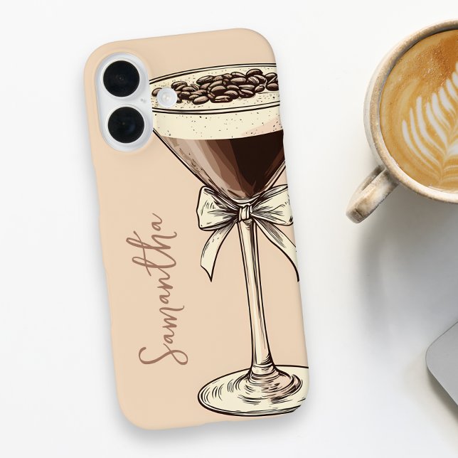 Espresso Martini Coffee Lover Personalised Brown Case-Mate iPhone Case (Espresso Martini Coffee Lover Personalized Brown Case-Mate iPhone Case)