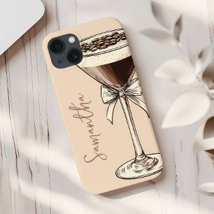Espresso Martini Coffee Lover Personalised Brown iPhone 13 Case