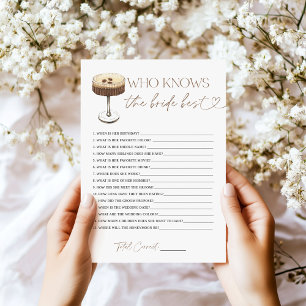 Espresso Martini Love Is Brewing Bridal Shower Holiday Card