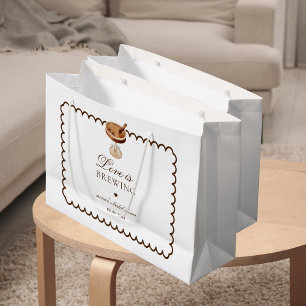 Espresso Martini Love is Brewing Bridal Shower Large Gift Bag