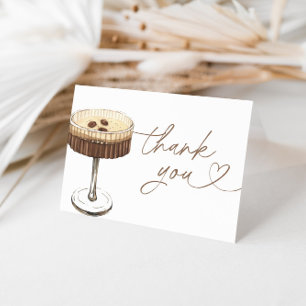 Espresso Martini Love Is Brewing Bridal Shower Thank You Card