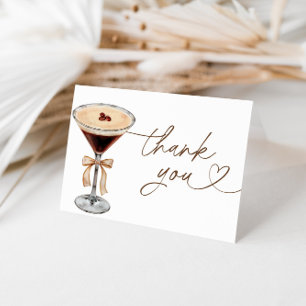 Espresso Martini Love Is Brewing Bridal Shower Thank You Card