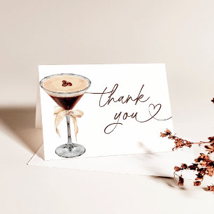 Espresso Martini Love Is Brewing Bridal Shower Thank You Card