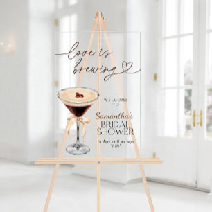 Espresso Martini Love Is Brewing BridalShower Sign
