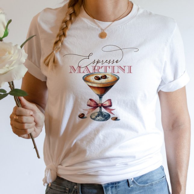 Espresso Martini Pink Bow Tri-Blend Shirt (Espresso Martini Pink Bow Tri-Blend Shirt)