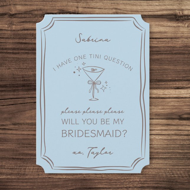 Espresso Martini Please Be My Bridesmaid Proposal Card (Creator Uploaded)
